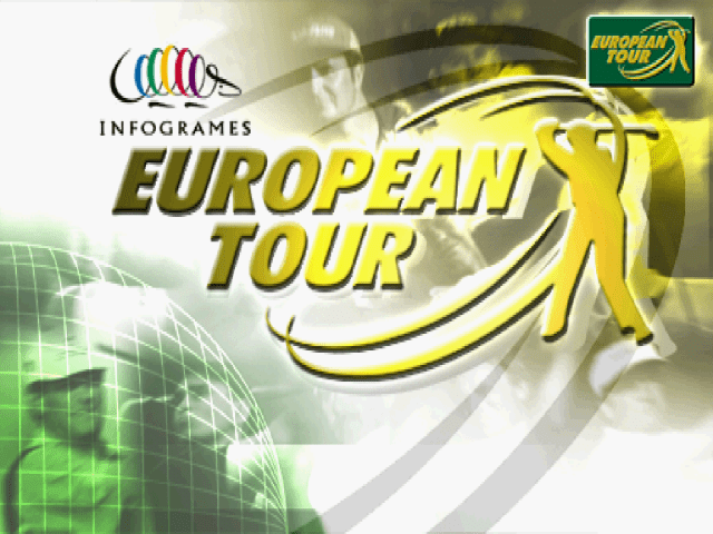 PGA European Tour Golf title screen for Playstation
